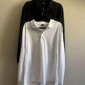 BUNDLE OF 2 Men's Long Sleeve Polo Shirts